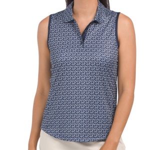 GREG NORMAN
Golf Sleeveless Floral Print Polo Top